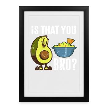 Stress Is Caused By Not Guacamole Enough - Framed poster (27 × 37 cm) - black - Front