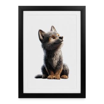 Wolf Love Wolves Wolf Pack Wolfhound Wild Wolf - Framed poster (27 × 37 cm) - black - Front