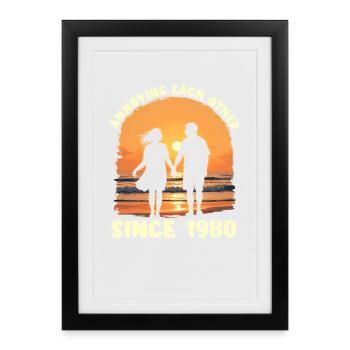 Anniversary of mutual harassment since 1980 - Framed poster (27 × 37 cm) - black - Front