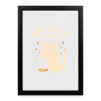 Katzengeist Zauberhaftes Halloween Design - Affiche encadrée (27 × 37 cm) - noir - Devant