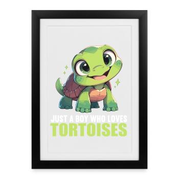 Tortues Tortue - Affiche encadrée (27 × 37 cm) - noir - Devant