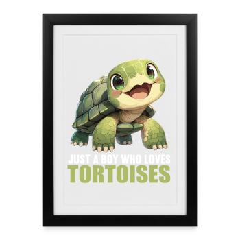 Tortoises Tortoise - Framed poster (27 × 37 cm) - black - Front