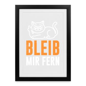Majorque STAY AWAY FROM ME Anti Flirt Drôle - Affiche encadrée (27 × 37 cm) - noir - Devant
