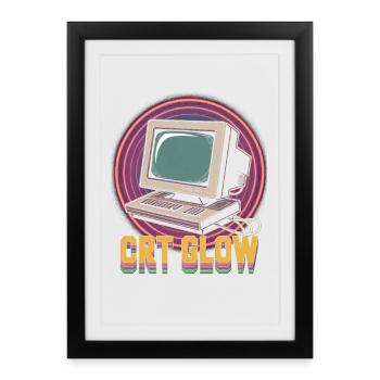 CRT Computer Pop Culture Retro Video Game - Framed poster (27 × 37 cm) - black - Front