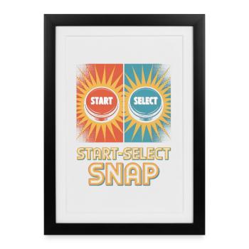Home Select Snap Pop Culture Retro Video Game - Framed poster (27 × 37 cm) - black - Front