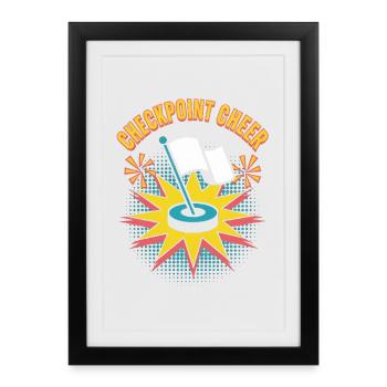Checkpoint Cheer Pop Culture Retro Video Game - Framed poster (27 × 37 cm) - black - Front