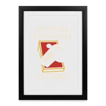 Cornhole Refere Official Referee - Framed poster (27 × 37 cm) - black - Front