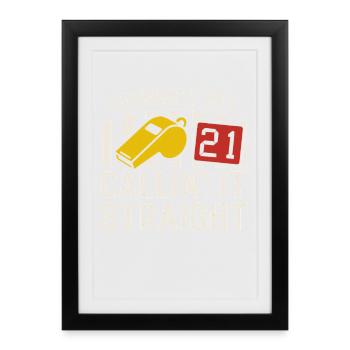 Cornhole Refere Official Referee - Framed poster (27 × 37 cm) - black - Front