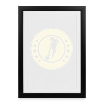 Bowling - Affiche encadrée (27 × 37 cm) - noir - Devant