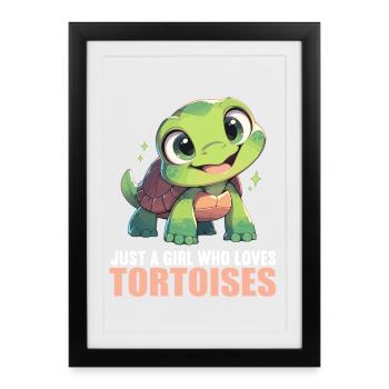 Tortues Tortue - Affiche encadrée (27 × 37 cm) - noir - Devant