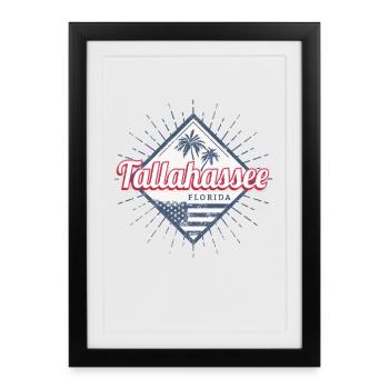 Tallahassee City, Florida, United States, USA - Framed poster (27 × 37 cm) - black - Front