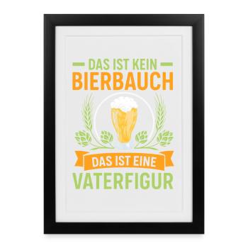 Soon dad THIS IS NOT A BEER BELLY, THIS IS A - Framed poster (27 × 37 cm) - black - Front
