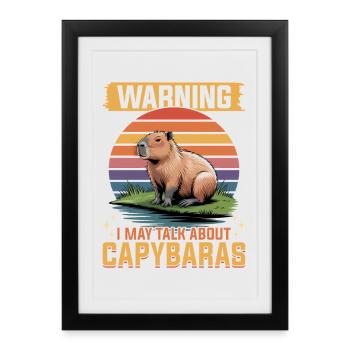 Funny Capybara - Framed poster (27 × 37 cm) - black - Front