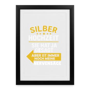 Sarcastic Wedding Gift - Framed poster (27 × 37 cm) - black - Front