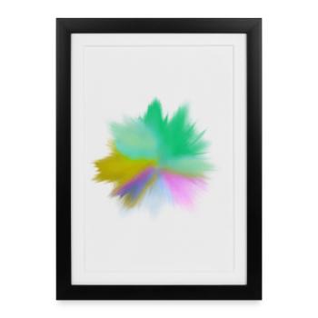 Watercolor Explosion - Framed poster (27 × 37 cm) - black - Front