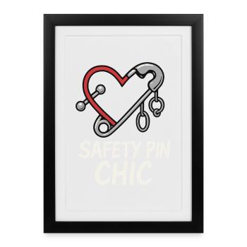 Piercing Addict Body Mod Enthusiast - Framed poster (27 × 37 cm) - black - Front