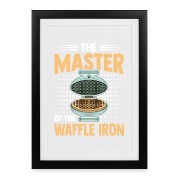 Gaufrier Maître Gaufrier Expert Professionnel - Affiche encadrée (27 × 37 cm) - noir - Devant