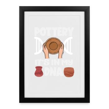 La poterie est dans mon ADN passion - Affiche encadrée (27 × 37 cm) - noir - Devant