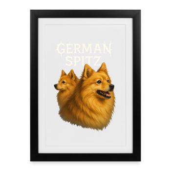 Haut allemand - Affiche encadrée (27 × 37 cm) - noir - Devant