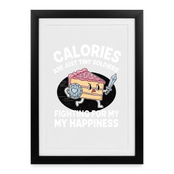 Cake Warrior Lutte pour le Bonheur - Affiche encadrée (27 × 37 cm) - noir - Devant