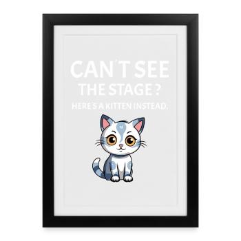 Festival, musique live, concert sarcastique - Affiche encadrée (27 × 37 cm) - noir - Devant