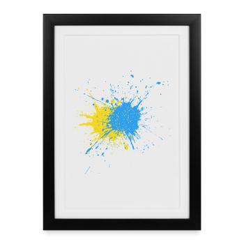 Conception créative de frappe de couleur - Affiche encadrée (27 × 37 cm) - noir - Devant