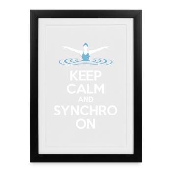 Natation synchronisée Natation artistique Sports nautiques - Affiche encadrée (27 × 37 cm) - noir - Devant