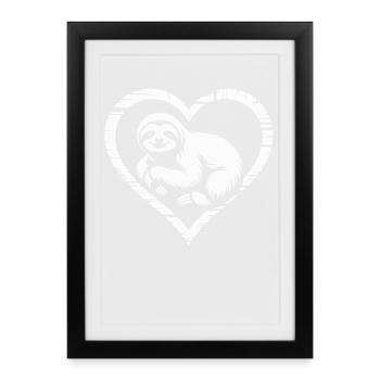 Paresse - Affiche encadrée (27 × 37 cm) - noir - Devant
