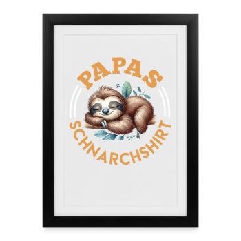 T-SHIRT ANTI-RONFLEMENT DE PAPA Drôle - Affiche encadrée (27 × 37 cm) - noir - Devant