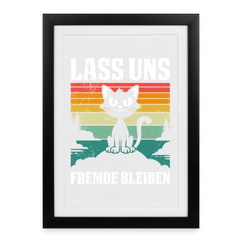 Majorque LET’S STAY STRANGERS Fun - Affiche encadrée (27 × 37 cm) - noir - Devant