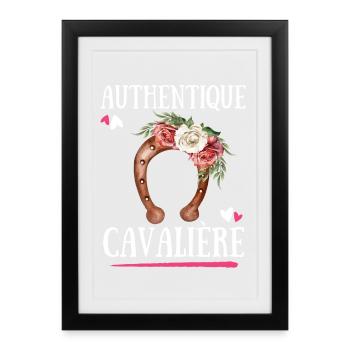 Authentic Cavaliere - Framed poster (27 × 37 cm) - black - Front