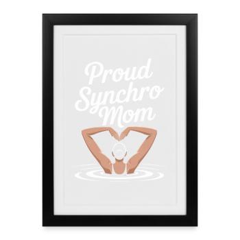 Synchronschwimmen Kunstschwimmen Wassersport - Gerahmtes Poster (27 × 37 cm) - Schwarz - Vorne