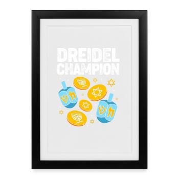 Hanukah Hanukkah Chanukkah - Framed poster (27 × 37 cm) - black - Front