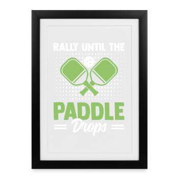 Joueur de pickleball extérieur - Affiche encadrée (27 × 37 cm) - noir - Devant