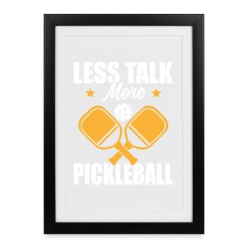 Moins de paroles, plus de cornichons - Affiche encadrée (27 × 37 cm) - noir - Devant