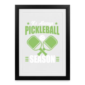 Tournoi de Pickleball Saison Paddleball - Affiche encadrée (27 × 37 cm) - noir - Devant