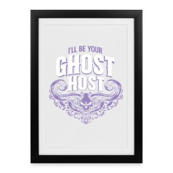 I'll Be Your Ghost Host — Spooky Host Invitation - Framed poster (27 × 37 cm) - black - Front