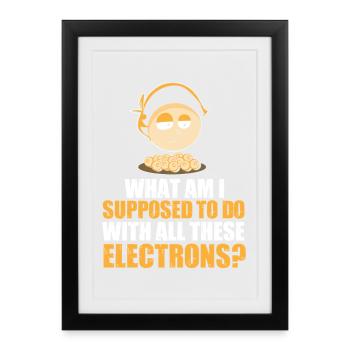 Chimie Chimiste Professeur de chimie Drôle de science - Affiche encadrée (27 × 37 cm) - noir - Devant
