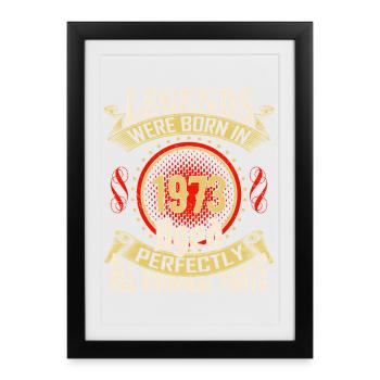 Legends Born in 1973 Aged Perfectly - Framed poster (27 × 37 cm) - black - Front