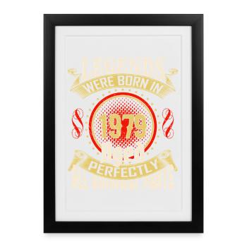 Legends Born 1979 Aged Perfectly - Framed poster (27 × 37 cm) - black - Front