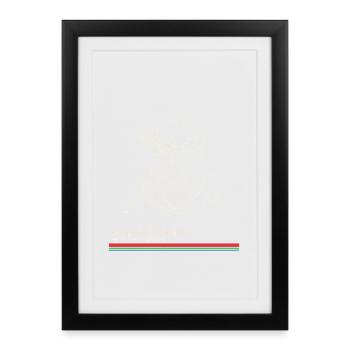 Home Printing Blueprint DIY Printer - Framed poster (27 × 37 cm) - black - Front