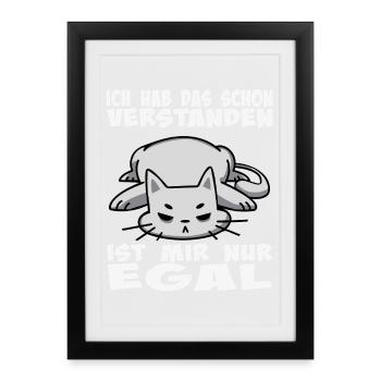 Cat Saying Understand It Doesn't Matter - Framed poster (27 × 37 cm) - black - Front