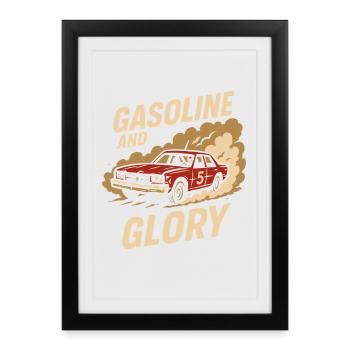 Demolition Derby Fan Pit Crew Crash Driver Fair - Framed poster (27 × 37 cm) - black - Front