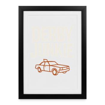 Démolition Derby Fan Pit Crew Crash Driver Fair - Affiche encadrée (27 × 37 cm) - noir - Devant