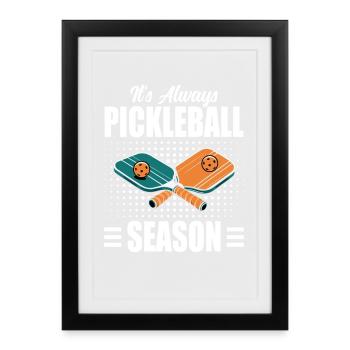 Pickleball Sport Paddleball Sportsman Gift - Framed poster (27 × 37 cm) - black - Front