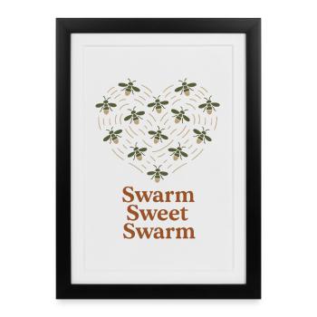 Luciole Nuit Nuit Glow Bug Nostalgique - Affiche encadrée (27 × 37 cm) - noir - Devant