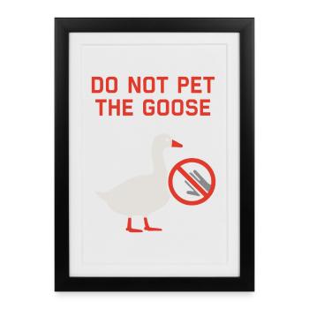 Drôle d’oies Meme Chaos Honk Certifié Silly - Affiche encadrée (27 × 37 cm) - noir - Devant