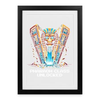 Pharaoh Class Unlocked | Egypt, RPG - Framed poster (27 × 37 cm) - black - Front