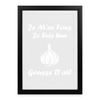 Attitude Gousse d’Ail - Affiche encadrée (27 × 37 cm) - noir - Devant