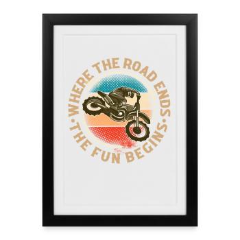 Motocross - Affiche encadrée (27 × 37 cm) - noir - Devant